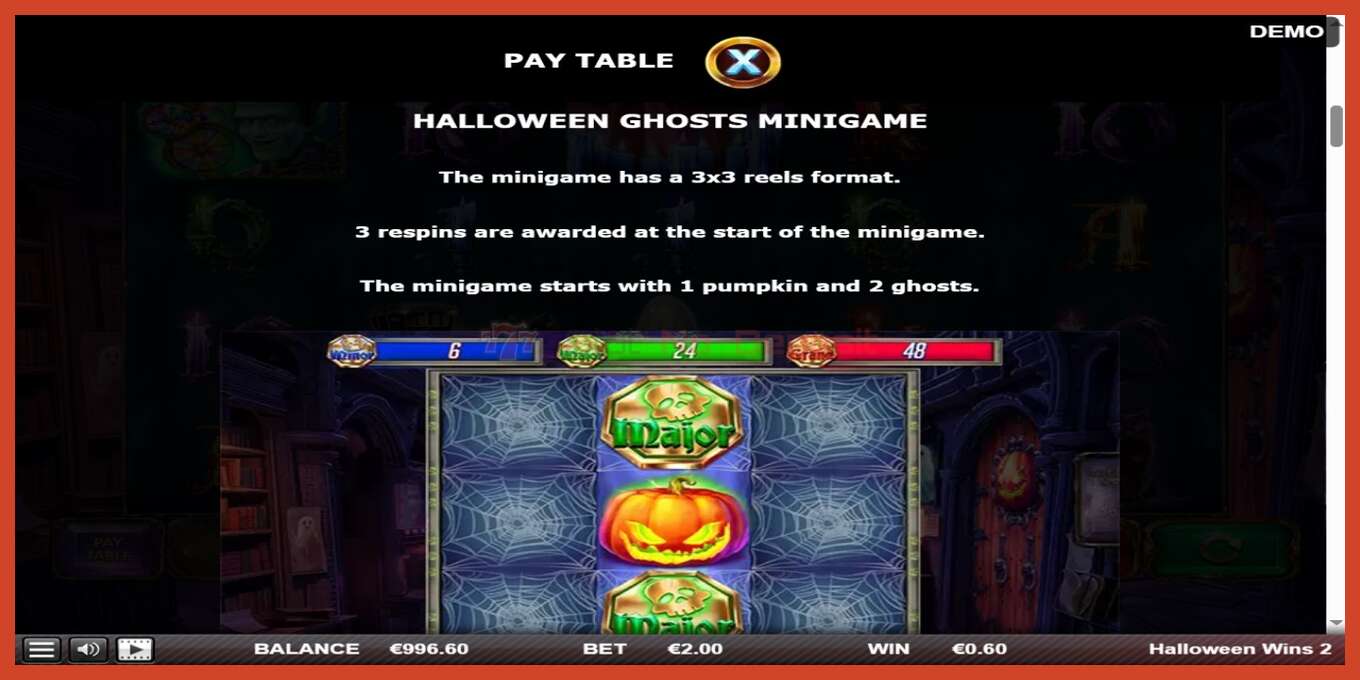 Captură de ecran pentru slot: Halloween Wins 2 fara depozit, număr - 6