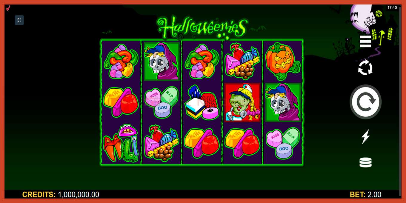 Slot screenshot: Halloweenies no deposit, number - 1