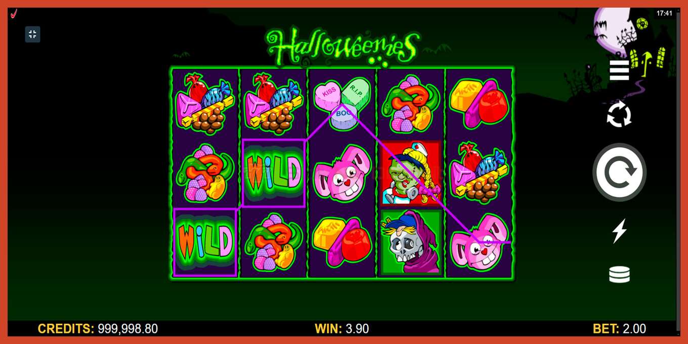 Slot screenshot: Halloweenies no deposit, number - 3