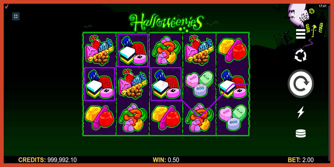 Slot screenshot: Halloweenies no deposit, number - 4