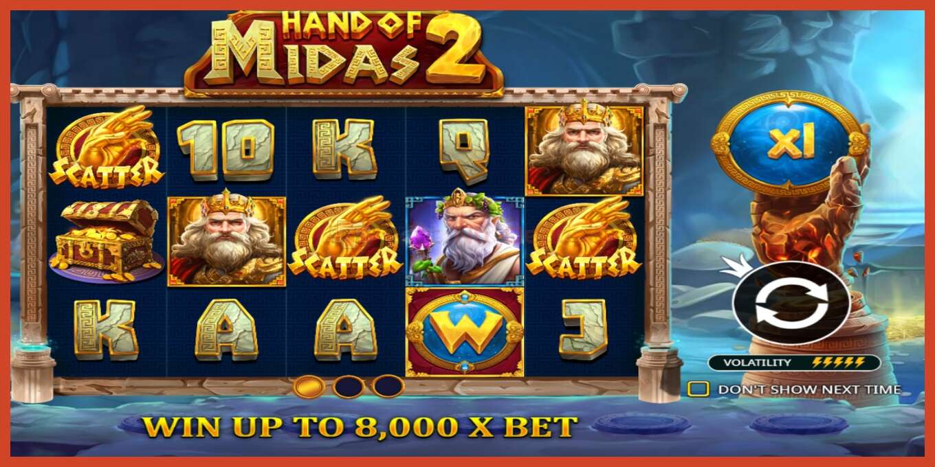 فتحة لقطة الشاشة: Hand of Midas 2 لا إيداع, رقم - 1