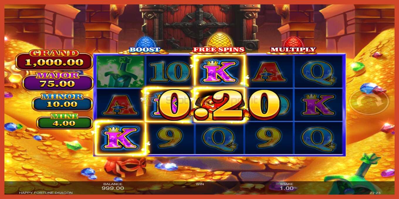 Tangkapan skrin slot: Happy Fortune Dragon tiada deposit, nombor - 3