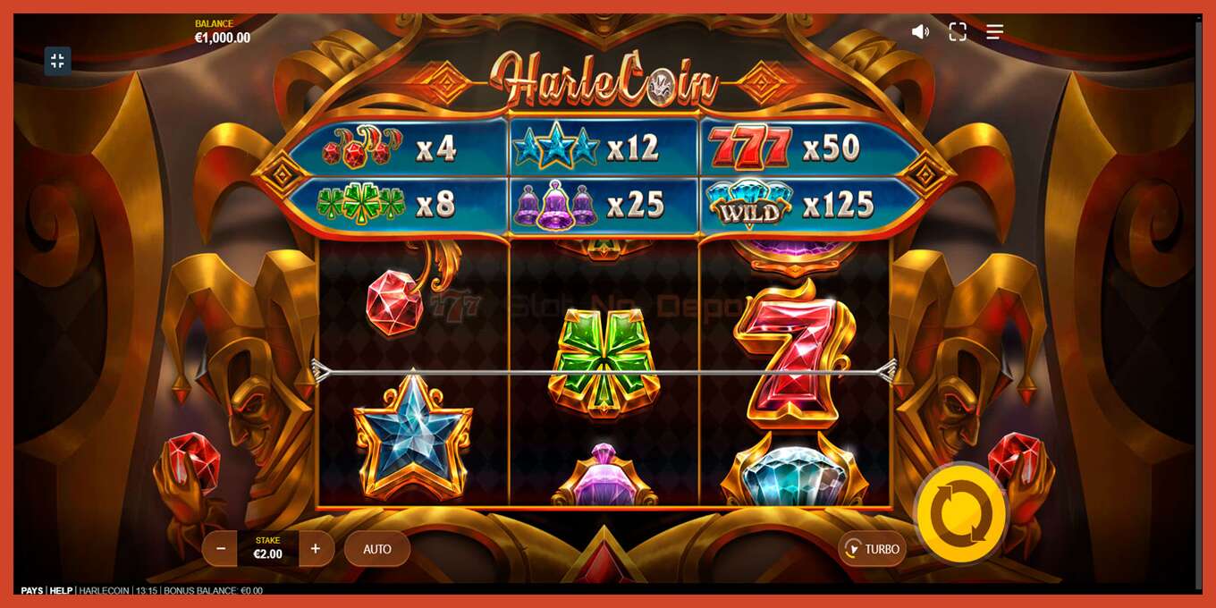 Slot screenshot: HarleCoin no deposit, number - 1