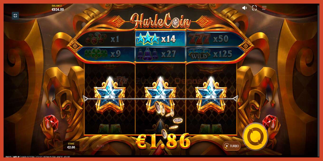 Slot screenshot: HarleCoin no deposit, number - 3