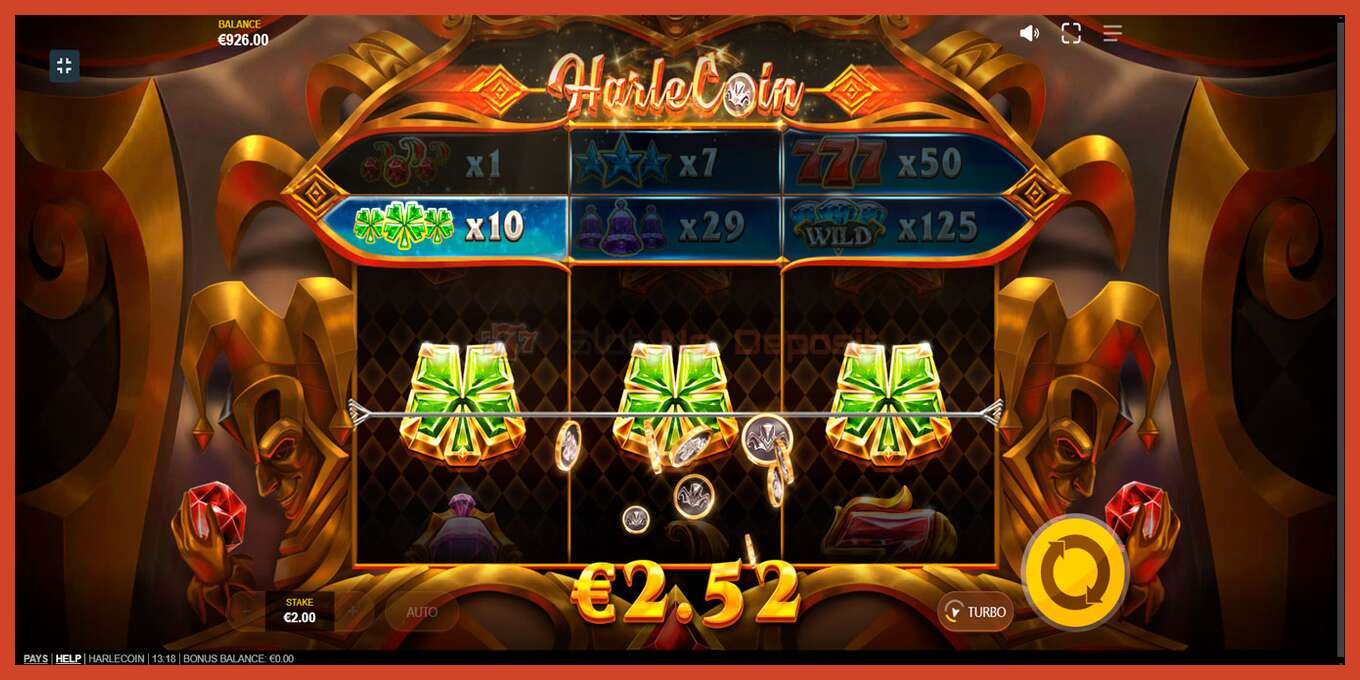 Slot screenshot: HarleCoin no deposit, number - 4