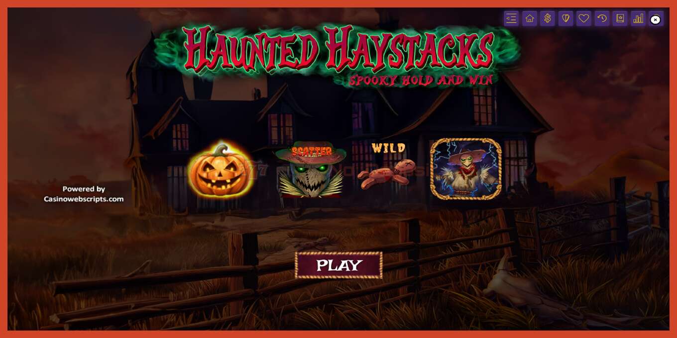 Slot screenshot: Haunted Haystacks - Spooky Hold and Win no deposit, number - 1