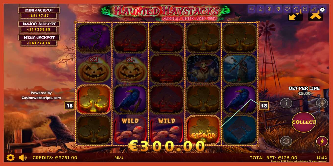 Slot screenshot: Haunted Haystacks - Spooky Hold and Win no deposit, number - 3