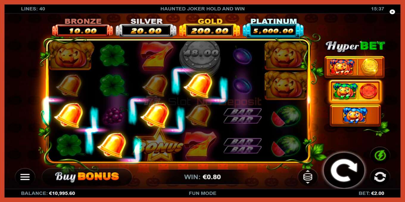 Slot screenshot: Haunted Joker Hold and Win bez depozita, broj - 3