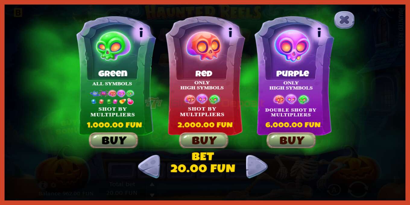 Slot screenshot: Haunted Reels no deposit, number - 5