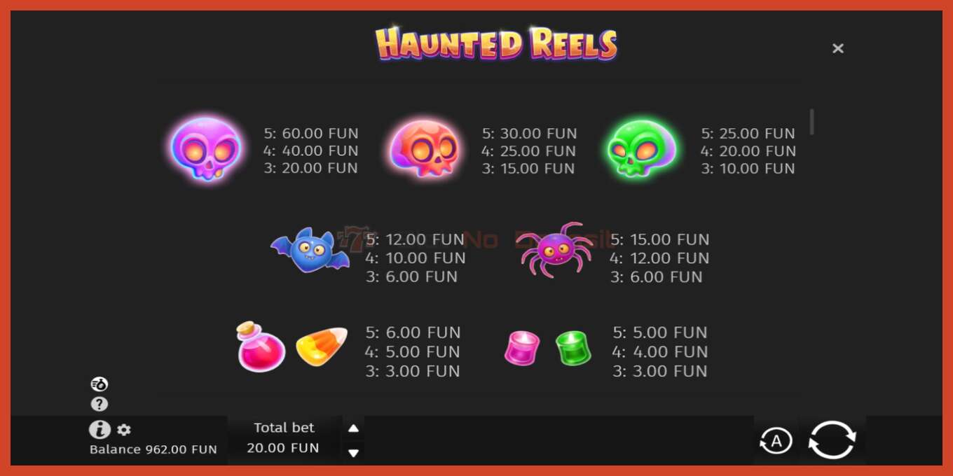 Slot screenshot: Haunted Reels no deposit, number - 6