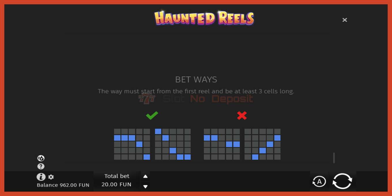 Slot screenshot: Haunted Reels no deposit, number - 7