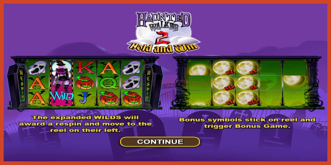 Slot screenshot: Haunted Walker 2 no deposit, number - 1