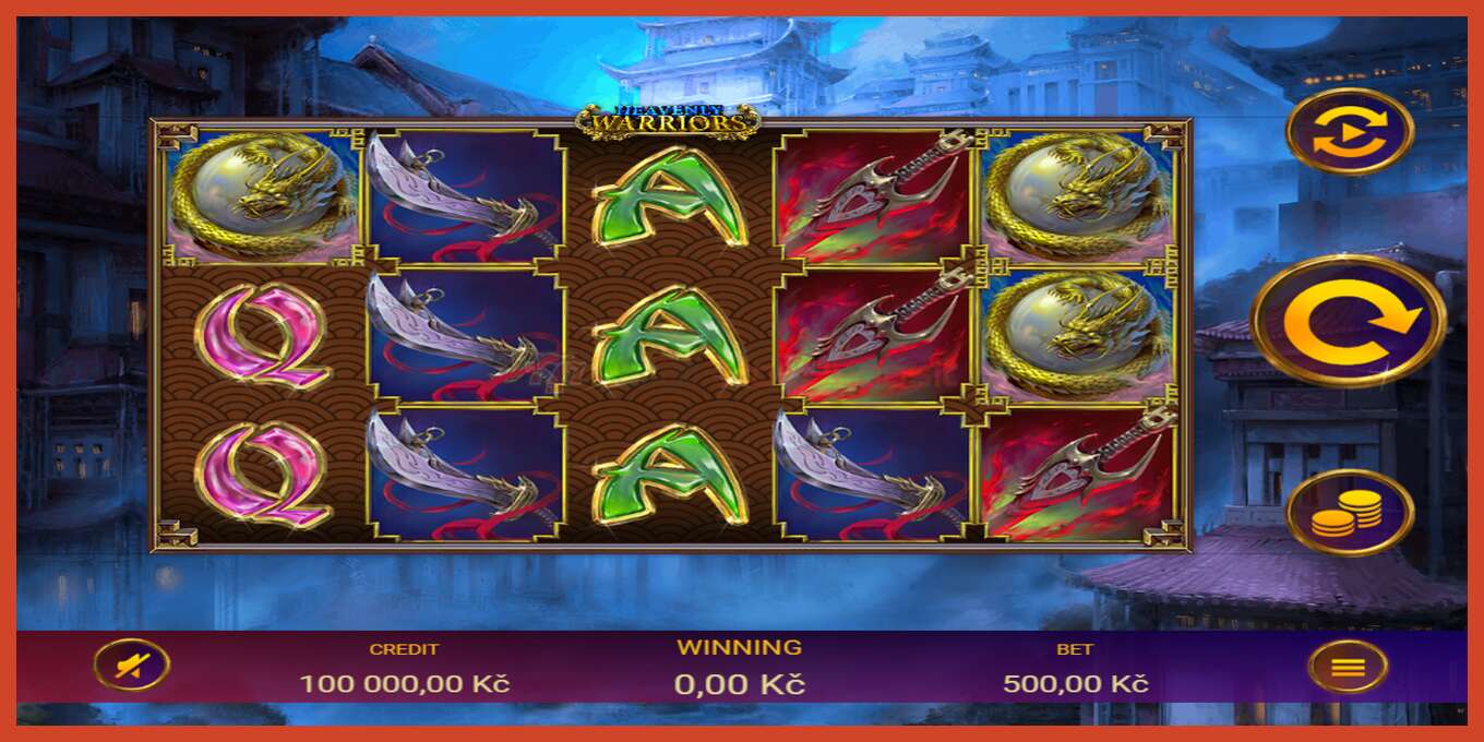 Slot screenshot: Heavenly Warriors no deposit, number - 1