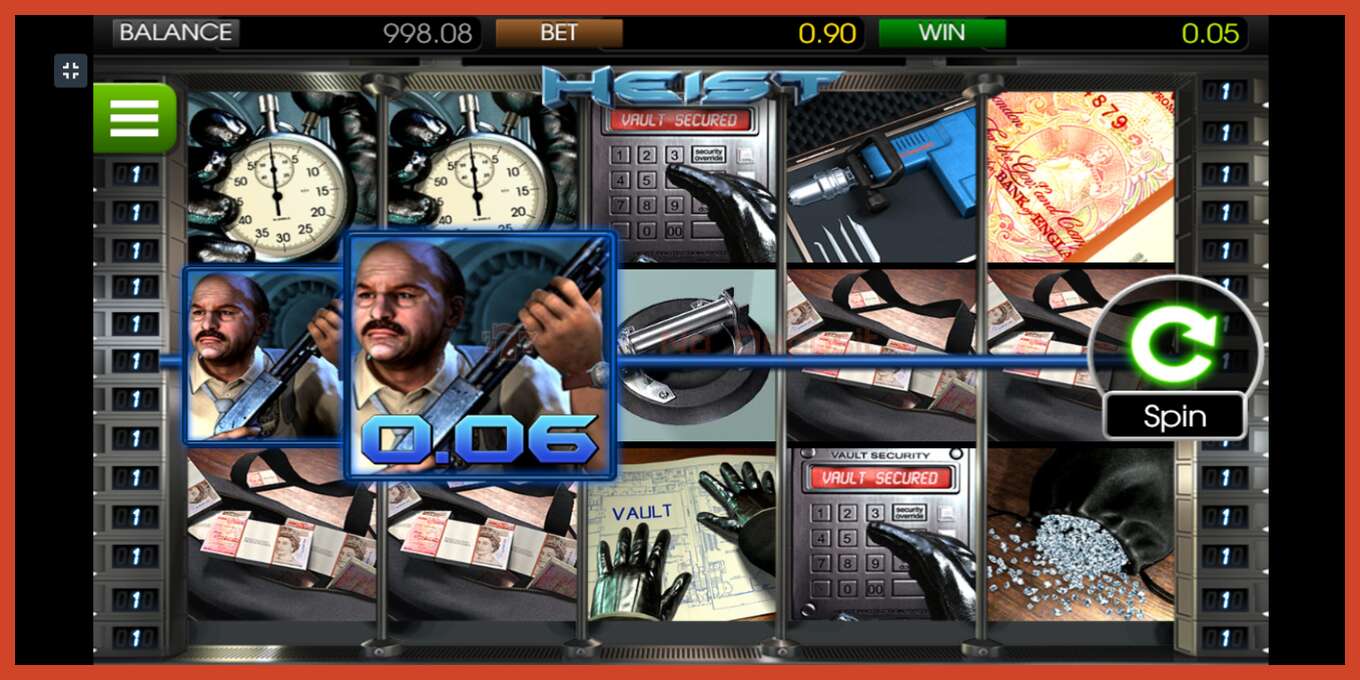 Slot screenshot: Heist no deposit, number - 3