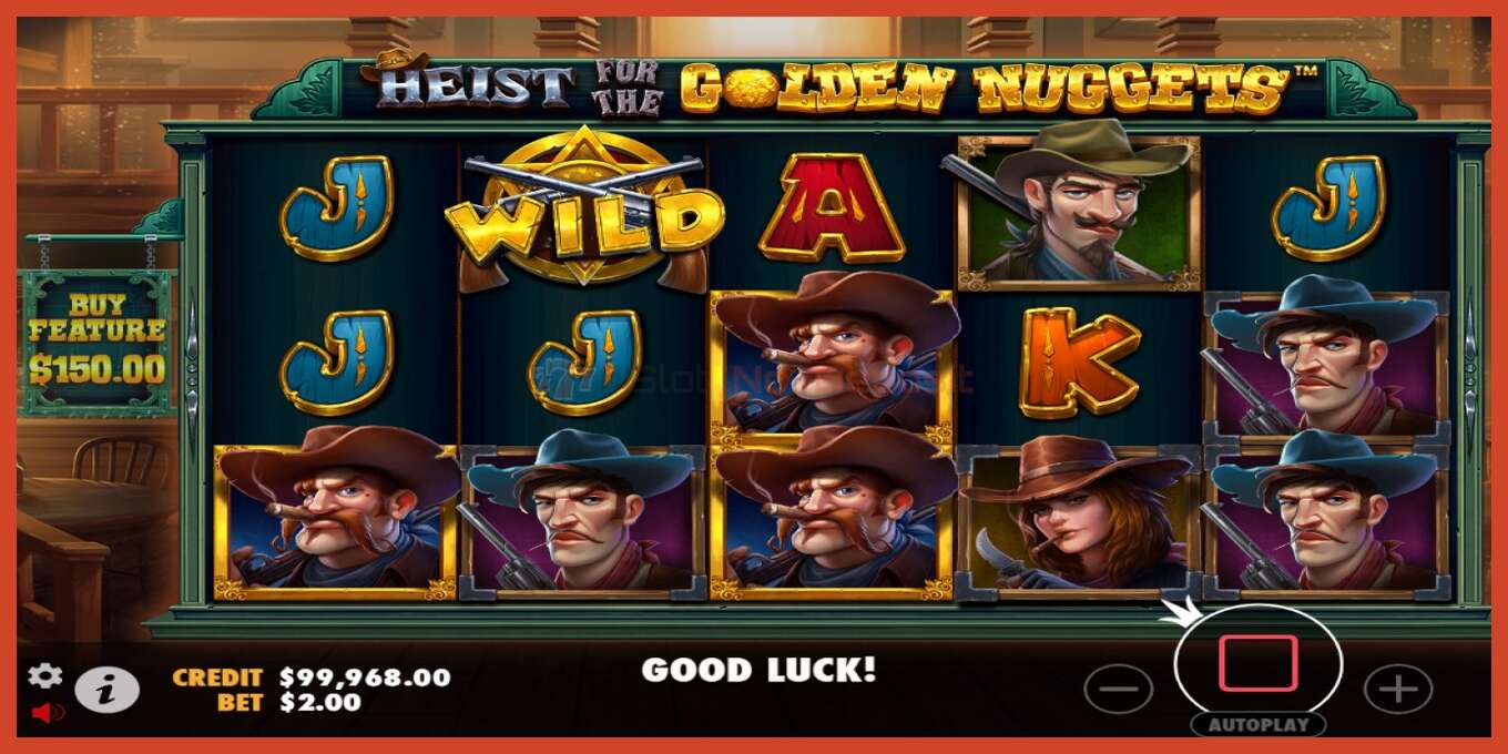 Slot screenshot: Heist for the Golden Nuggets no deposit, number - 3