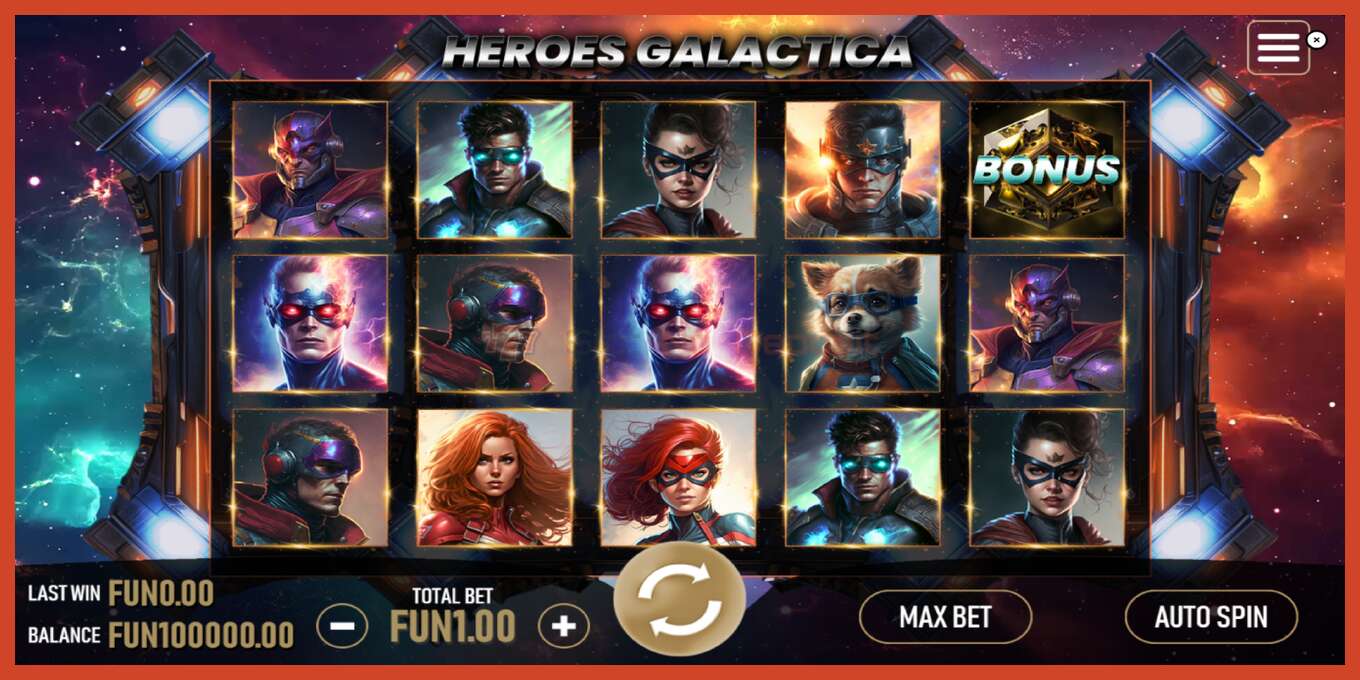 Captură de ecran pentru slot: Heroes Galactica fara depozit, număr - 1