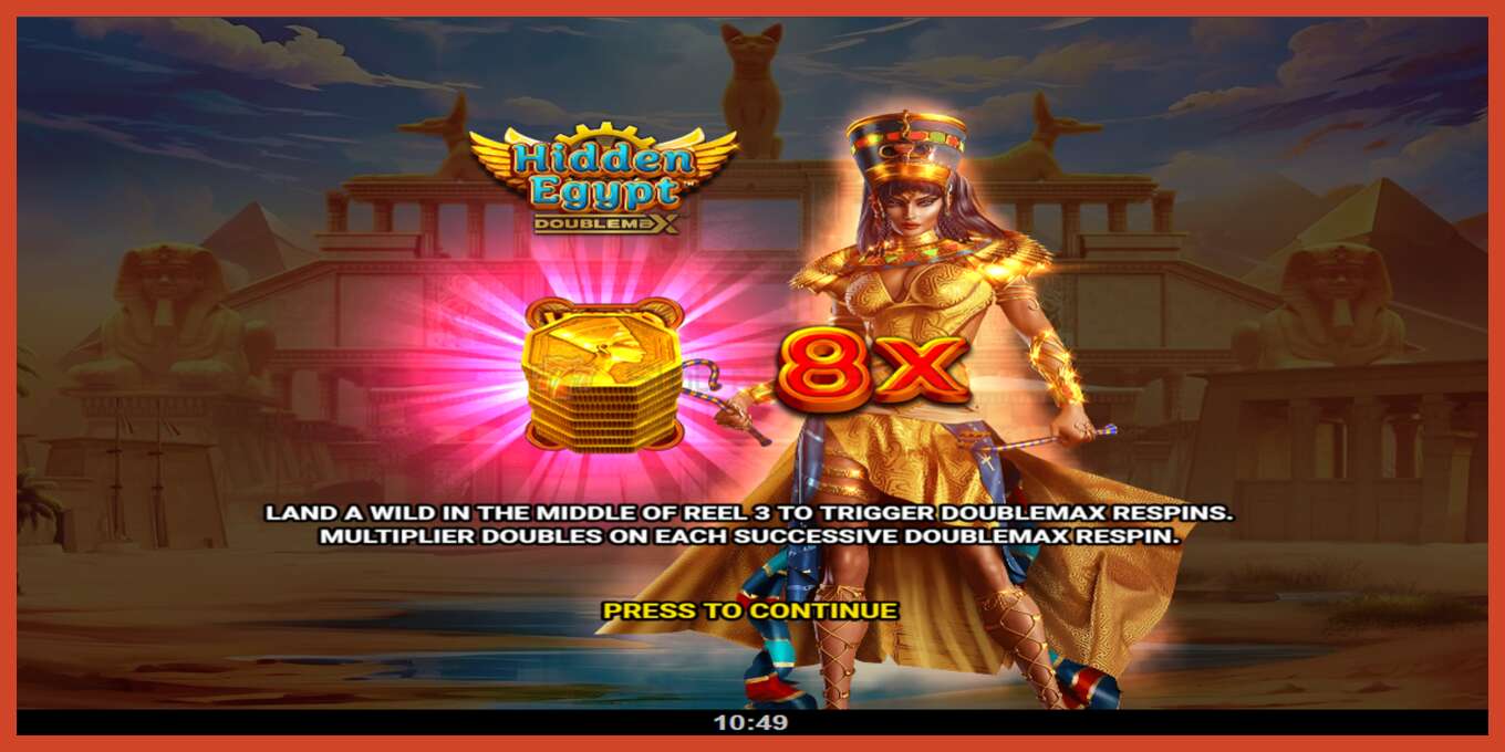 老虎机截图: Hidden Egypt DoubleMax 没有押金, 数字 - 1