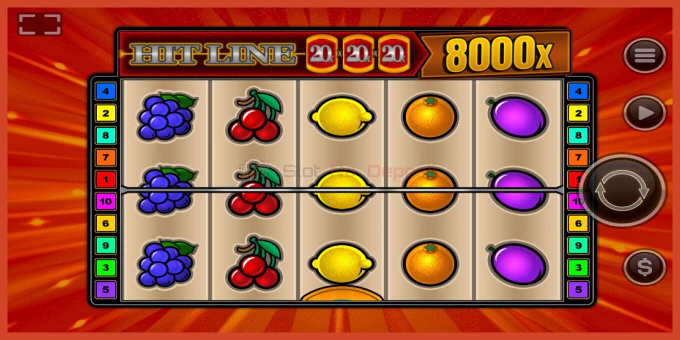 Slot screenshot: Hit Line no deposit, number - 1