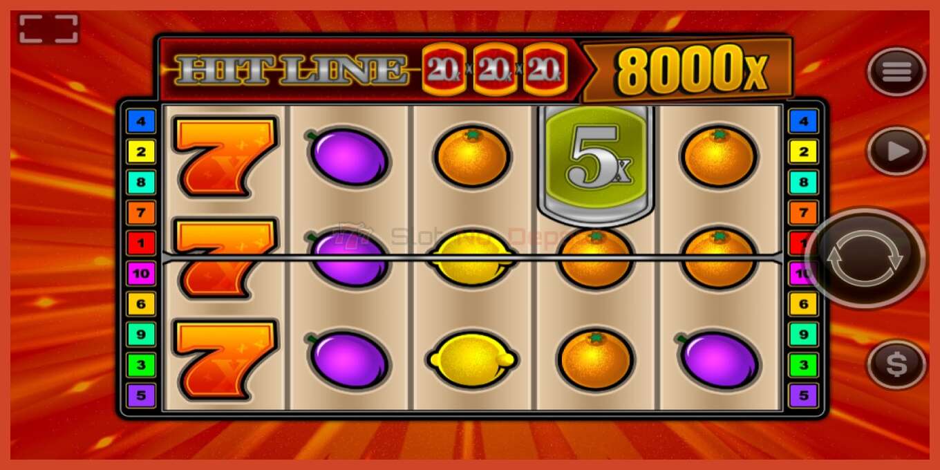 Slot screenshot: Hit Line no deposit, number - 2