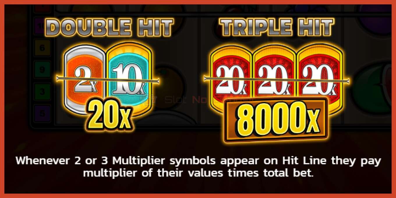 Slot screenshot: Hit Line no deposit, number - 5