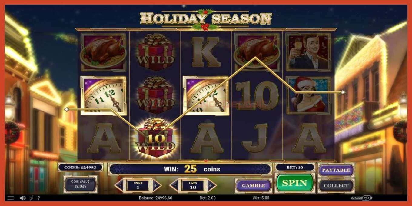 Slot screenshot: Holiday Season no deposit, number - 3