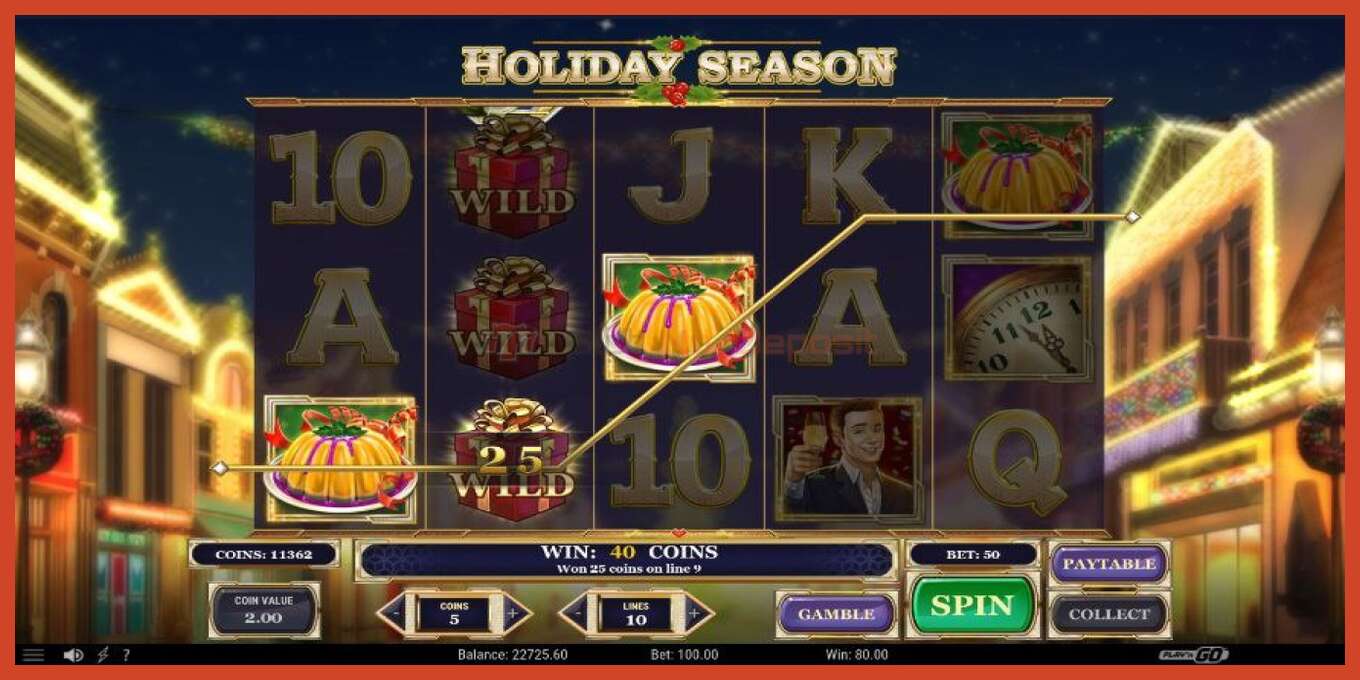 Slot screenshot: Holiday Season no deposit, number - 4