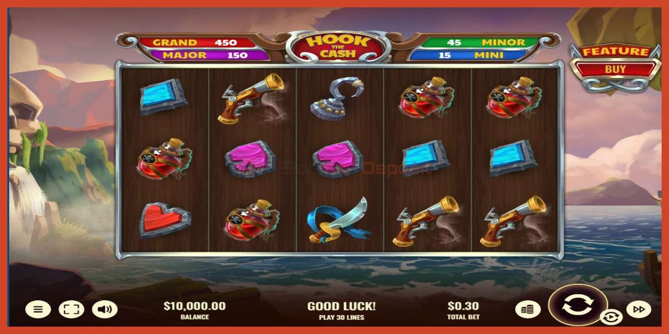 Slot screenshot: Hook the Cash no deposit, number - 1