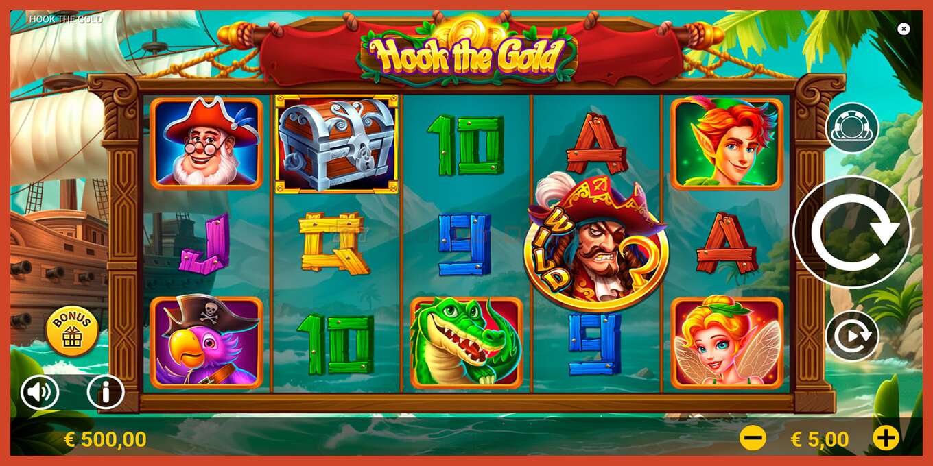 Slot screenshot: Hook The Gold no deposit, number - 1