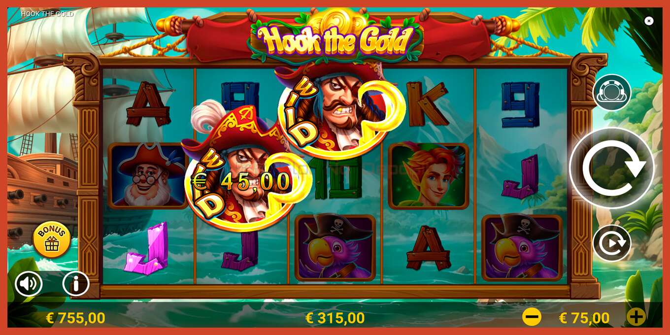 Slot screenshot: Hook The Gold no deposit, number - 3