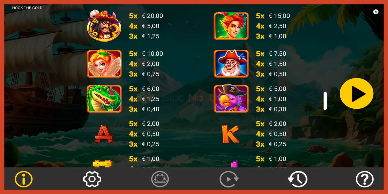 Slot screenshot: Hook The Gold no deposit, number - 6