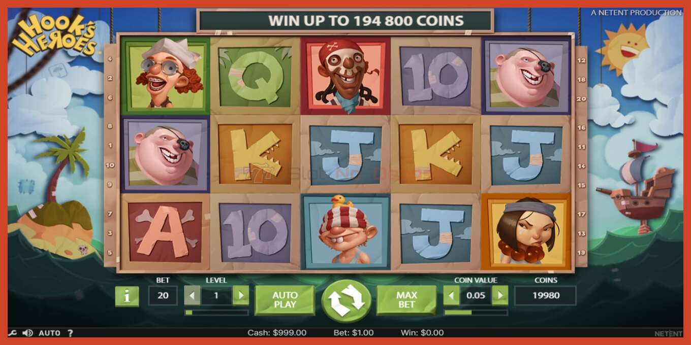 Slot screenshot: Hook’s Heroes no deposit, number - 2