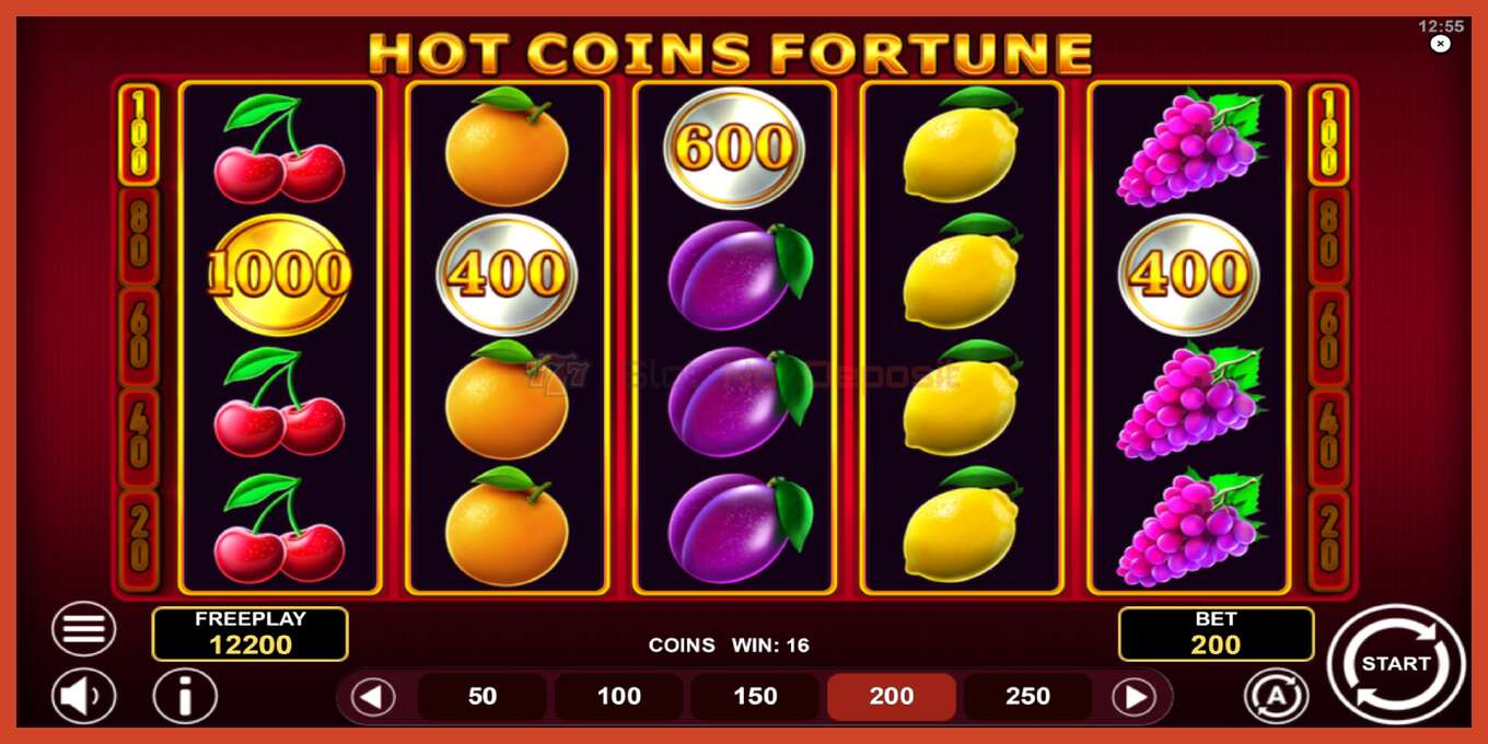 Slot screenshot: Hot Coins Fortune no deposit, number - 2