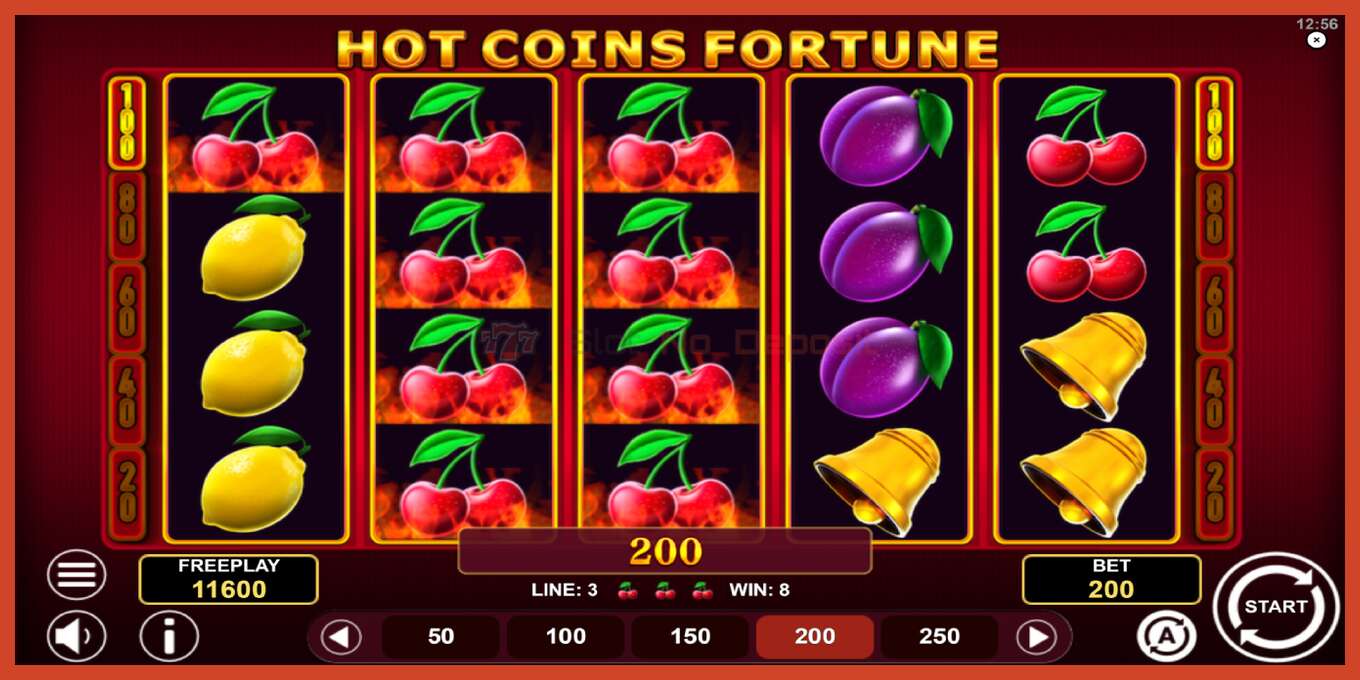 Slot screenshot: Hot Coins Fortune no deposit, number - 3