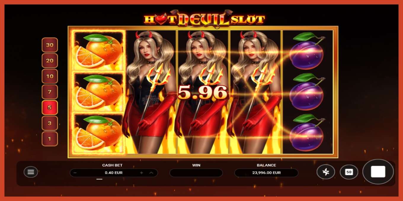 Slot screenshot: Hot Devil Slot bez depozita, broj - 4