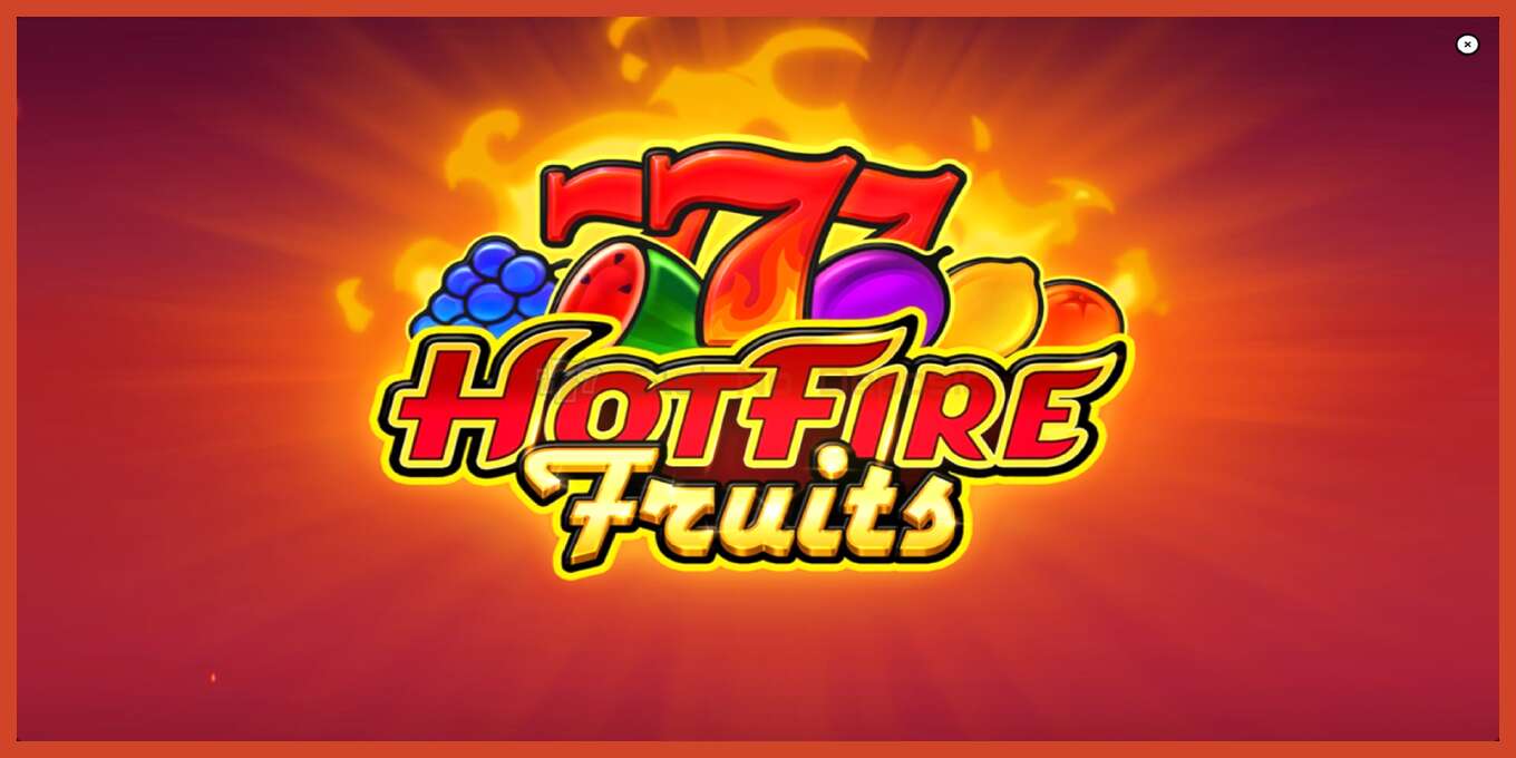 Slot screenshot: Hot Fire Fruits bez depozita, broj - 1