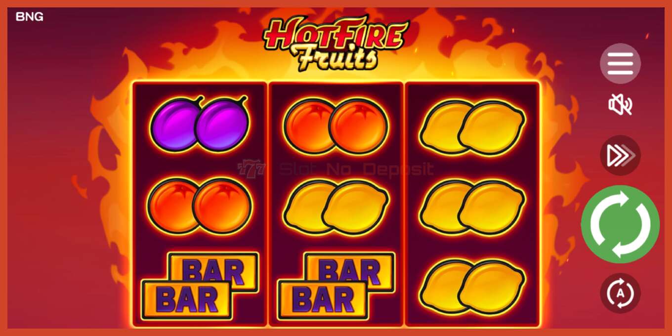 Slot screenshot: Hot Fire Fruits bez depozita, broj - 2