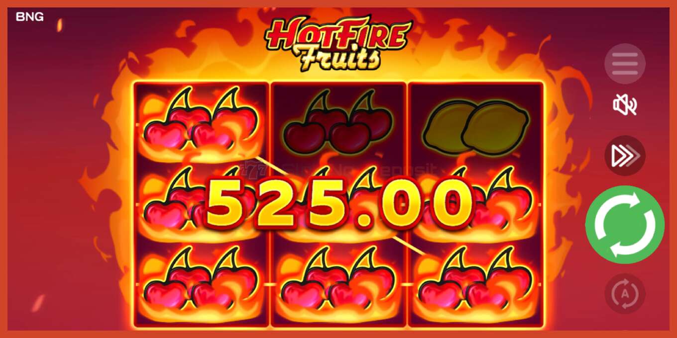 Slot screenshot: Hot Fire Fruits bez depozita, broj - 3