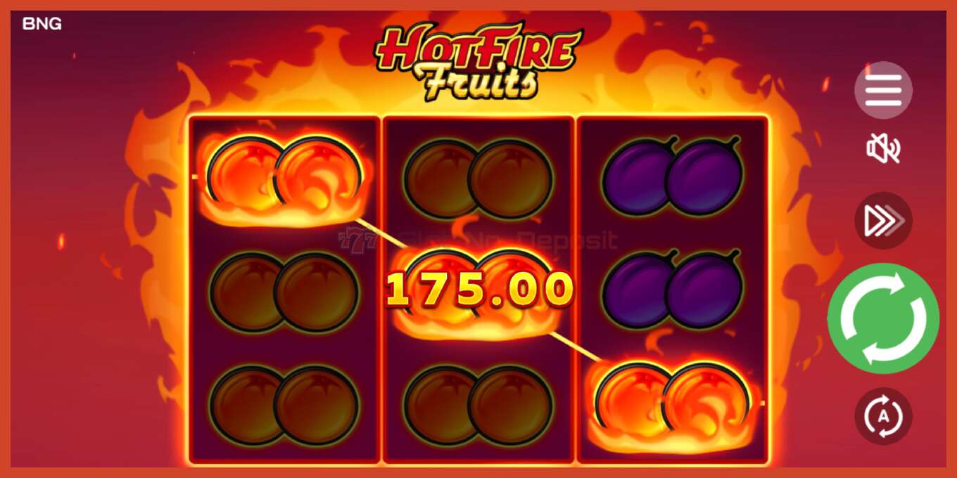 Slot screenshot: Hot Fire Fruits bez depozita, broj - 5