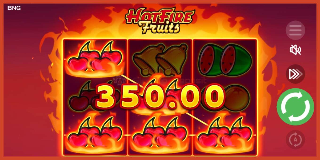 Slot screenshot: Hot Fire Fruits bez depozita, broj - 6