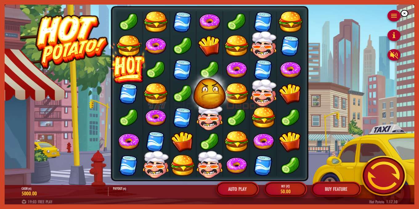 Tangkapan skrin slot: Hot Potato! tiada deposit, nombor - 2