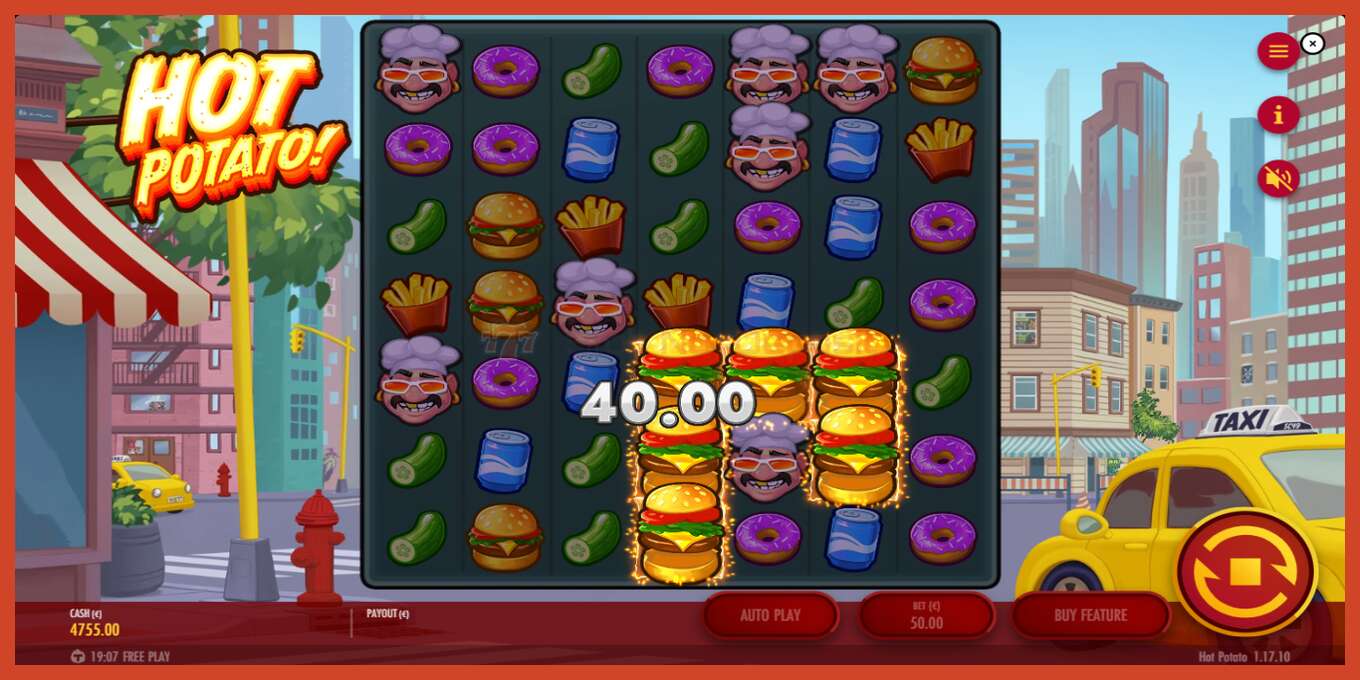 Tangkapan skrin slot: Hot Potato! tiada deposit, nombor - 4