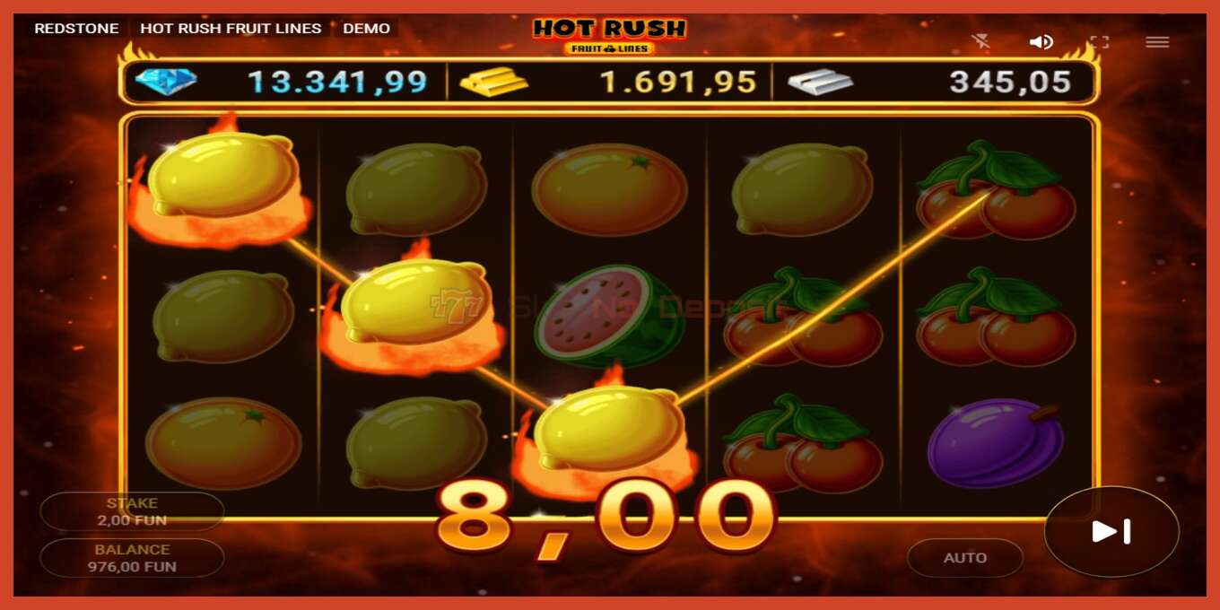 Slot skrinshoti: Hot Rush Fruit Lines depozit yoq, raqam - 3