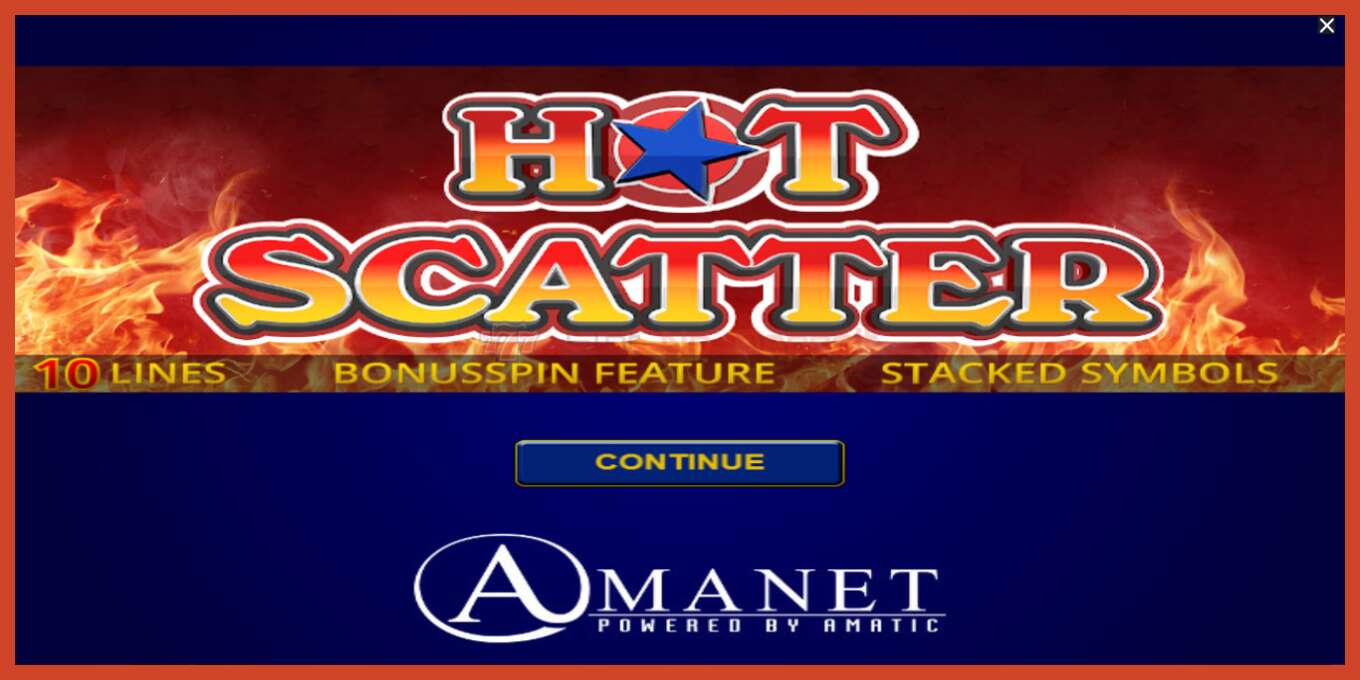 Slot screenshot: Hot Scatter no deposit, number - 1