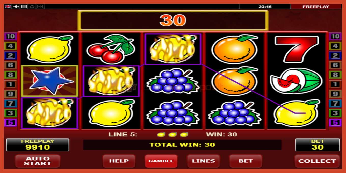 Slot screenshot: Hot Scatter no deposit, number - 3