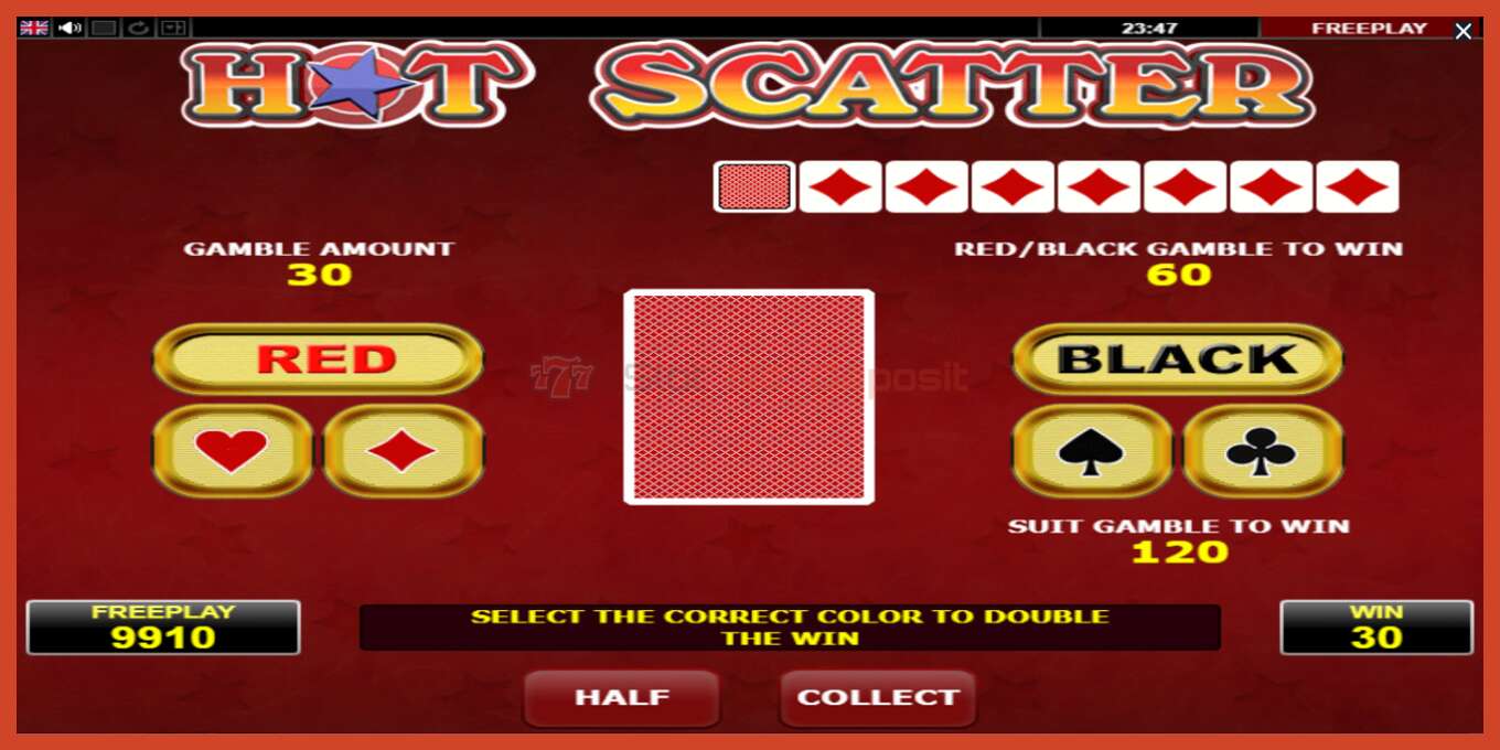 Slot screenshot: Hot Scatter no deposit, number - 4