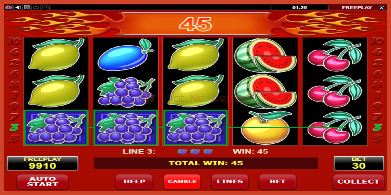 Slot screenshot: Hot Star no deposit, number - 3