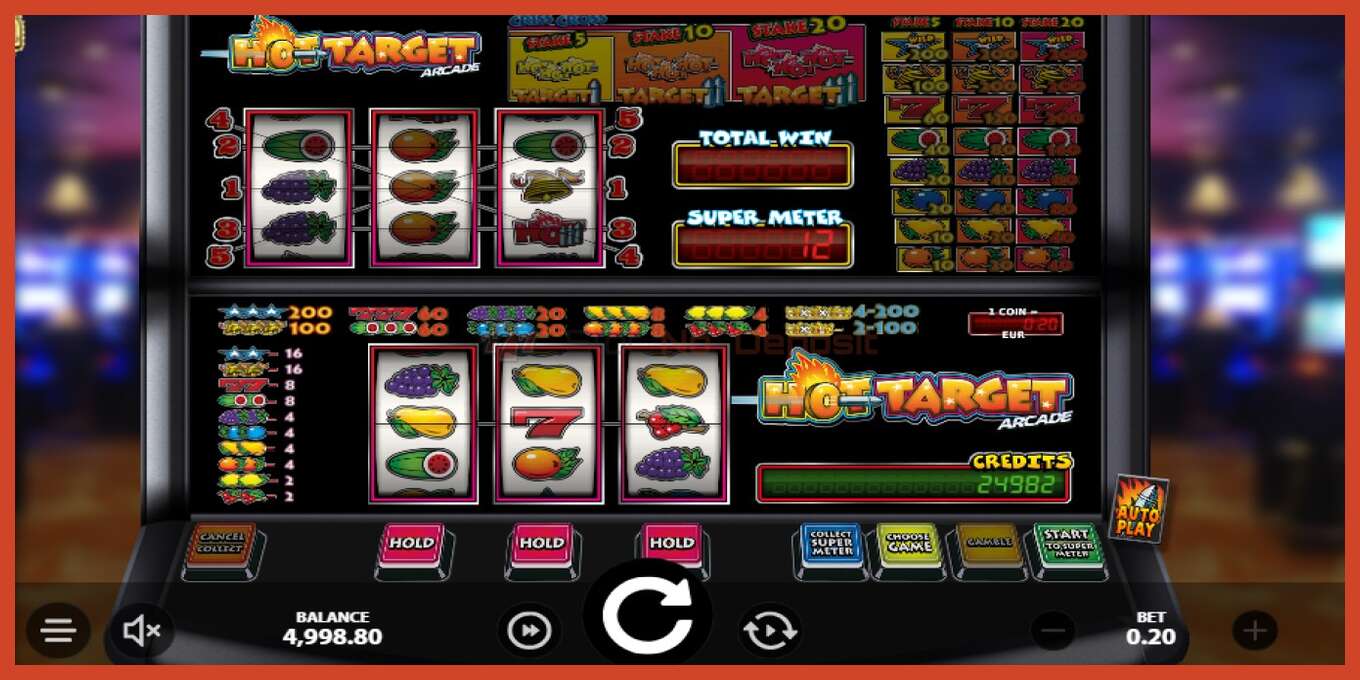 Slot screenshot: Hot Target Arcade no deposit, number - 2