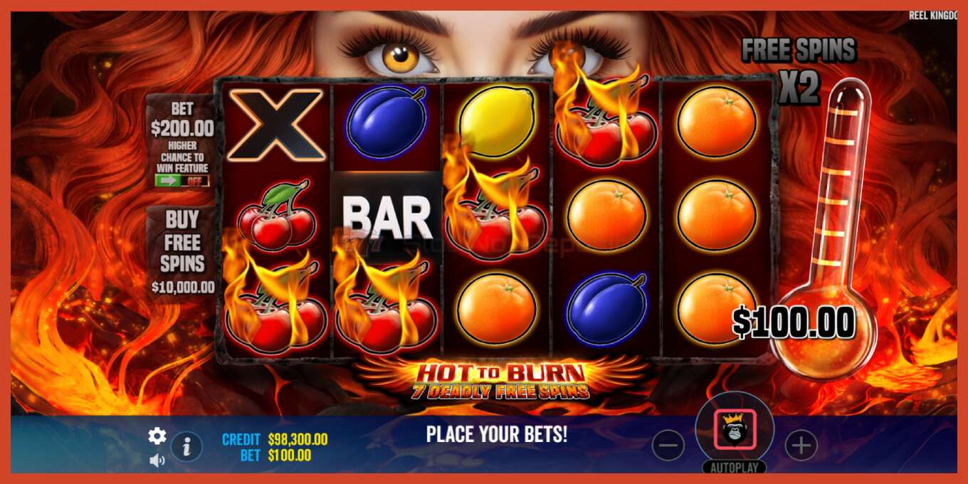 צילום מסך של חריץ: Hot to Burn - 7 Deadly Free Spins ללא פיקדון, מִספָּר - 4