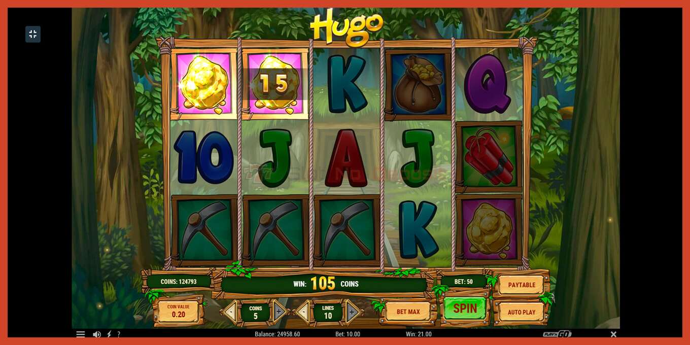 Slot screenshot: Hugo no deposit, number - 6