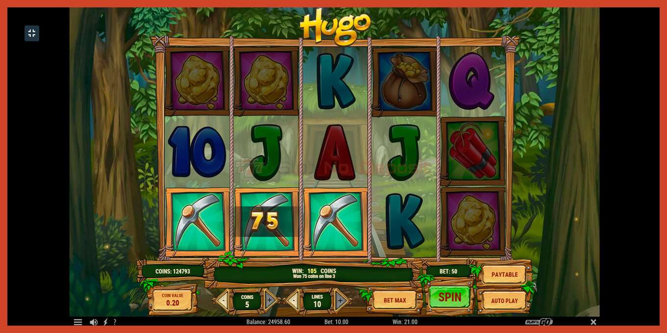 Slot screenshot: Hugo no deposit, number - 7